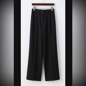 Elegant Black Women's Wide-Leg Pants